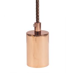 ES | E27 | Edison Screw Copper Lampholder Cup and Cord Grip 3286208