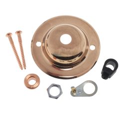 Copper Ceiling Plate With 10mm Hole & Screws [3213683]