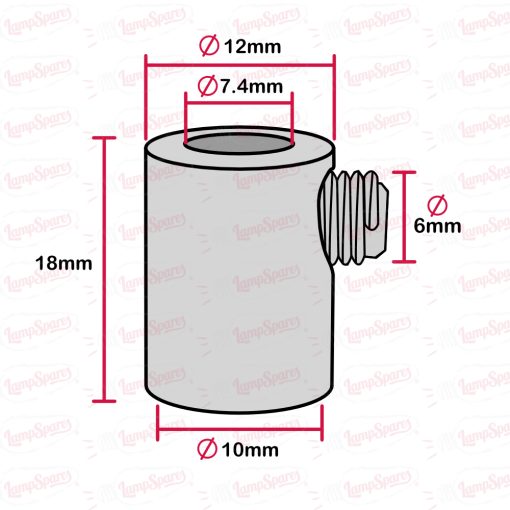 ES | E27 | Edison Screw Chrome Lampholder Cup and Cord Grip 3574040 - Image 5
