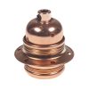 ES | E27 | Edison Screw Copper Plated Threaded Lampholder with Metal Cord Grip 64705