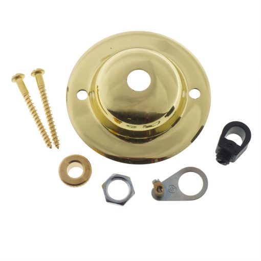 Brass Ceiling Plate With 10mm Hole & Screws [3127865]