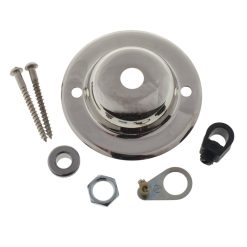 Nickel Ceiling Plate With 10mm Hole & Screws [3135122]