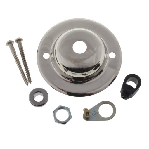 Nickel Ceiling Plate With 10mm Hole & Screws [3135122]