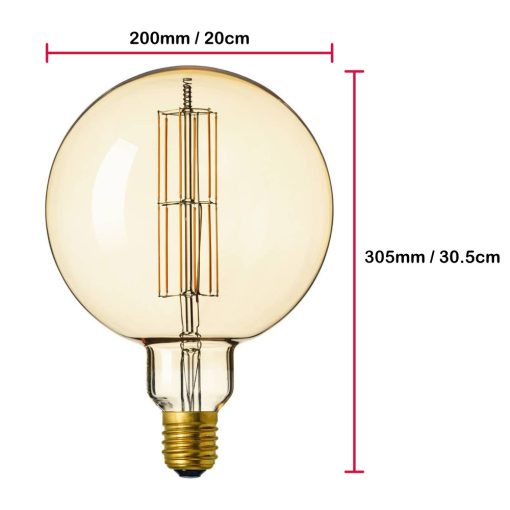 Giant 8w ES Antique Amber LED Filament 4297819 - Image 2