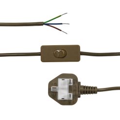 Gold 3 Core With Moulded Plug And In Line Switch 2.5m Long