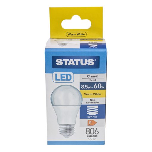 Status LED ES 8.5w Pearl GLS Lamp PLU55476