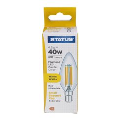 LED SBC Candle 4.5w Status Filiment PLU73404