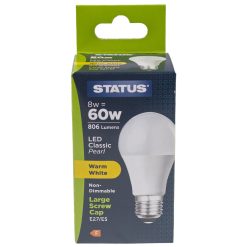 ES | E14 Status LED 8w Pearl GLS Lamp