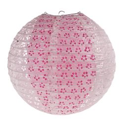 Double Lacy Paper Lantern 30cm Fuchsia 8232170