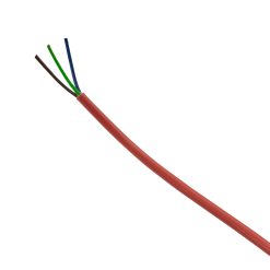 Vermillion Red 3 Core PVC Flex Round 0.75mm 4047733