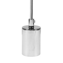 ES | E27 | Edison Screw Chrome Lampholder Cup and Cord Grip 3574040