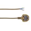 Gold Un-Switched 3 Core With plug 2.5m Long 41918