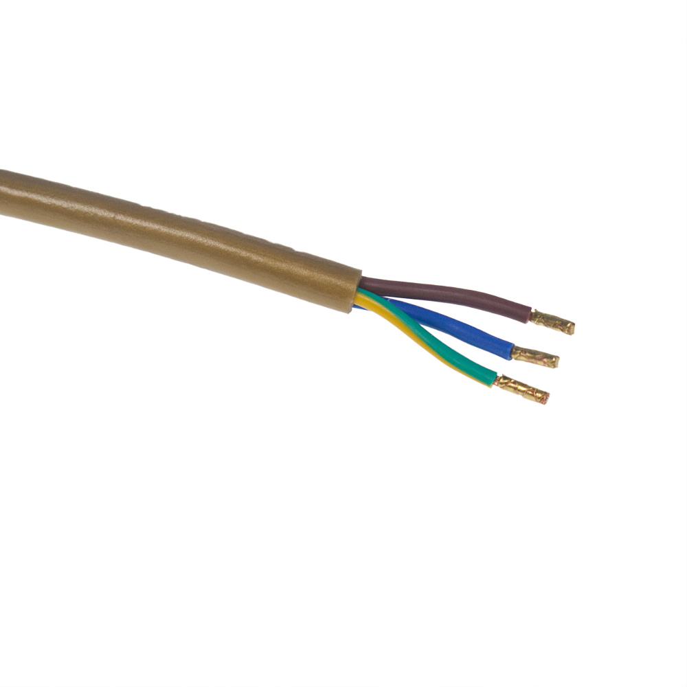 Gold Un-Switched 3 Core With plug 2.5m Long 41918 - Image 3