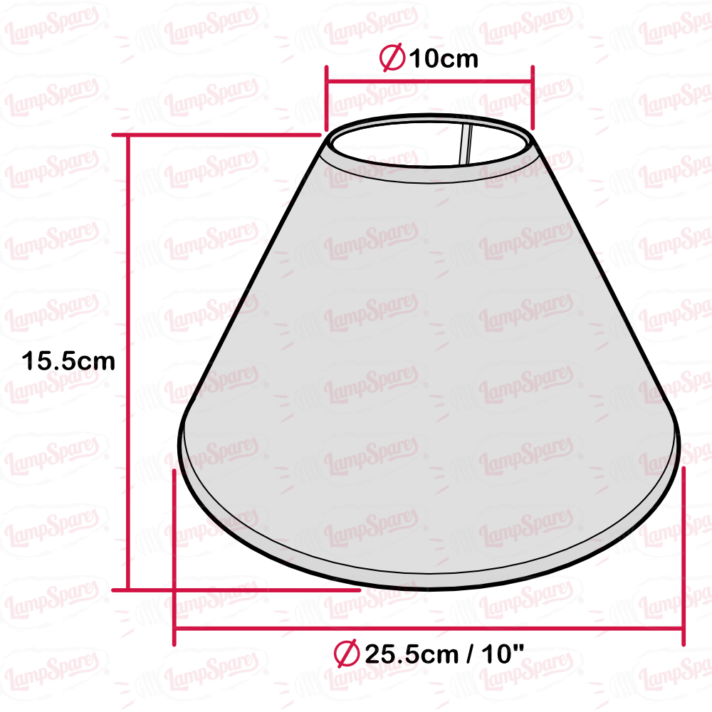 Conical Shade 25cm Taped Edge Primrose Yellow 8126102 - Image 3