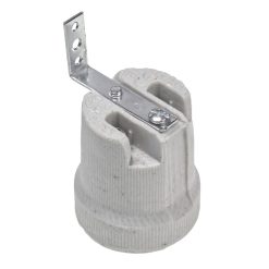 ES | E27 | Edison Screw Porcelain Lampholder with Reversed Bracket 12358