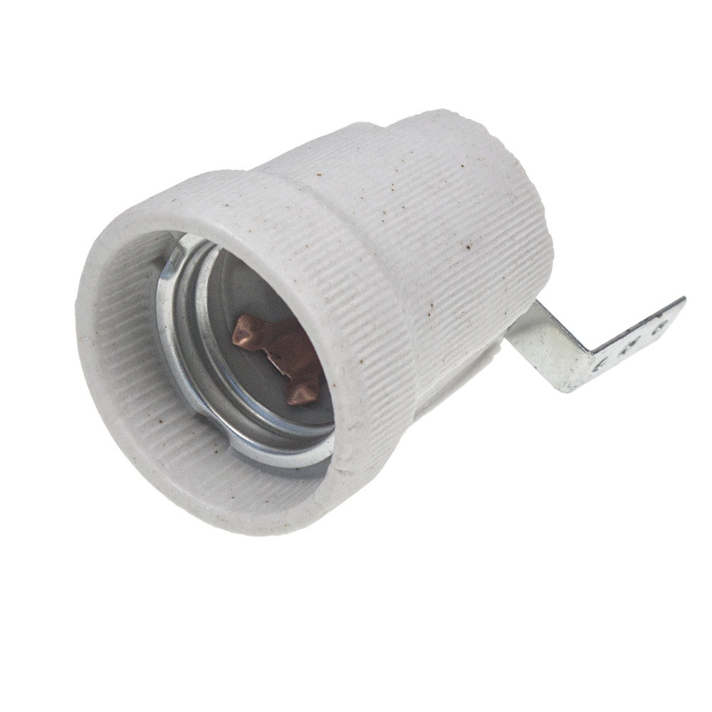 ES | E27 | Edison Screw Porcelain Lampholder with Reversed Bracket 12358 - Image 2