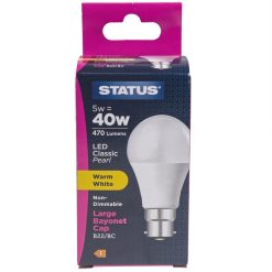LED BC GLS 5w Status Warm White PLU17001