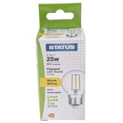 ES | E27 2.5w Golf Ball Filament LED