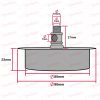Rubber Bung For Lampholder Vase Fixing 80mm [05338 PLU62458] - Image 3