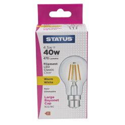 BC | B22 4.5w GLS Filament Status LED