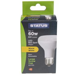 ES | E27 Status 9w R63 Spot Pearl LED PLU31604