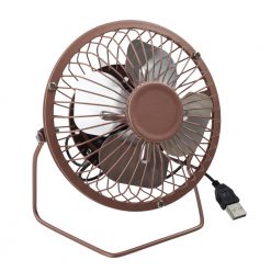 4" USB Fan Metal Rose Gold Finish 7263788