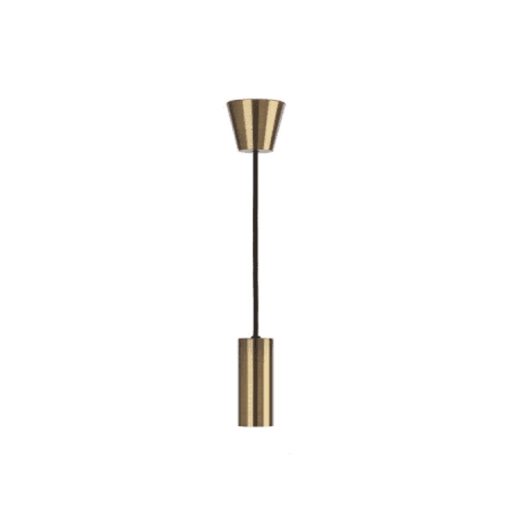 ES | E27 | Edison Screw Brushed Brass Pendant Light Fitting 5088867