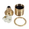 ES | E27 | Edison Screw Satin Gold Pendant Lampholder With Shade Ring 5057433