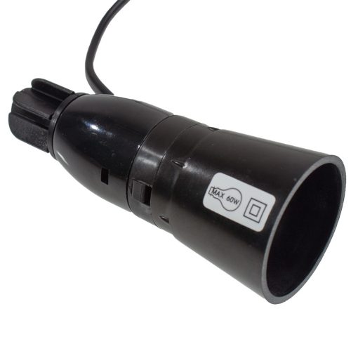 BC | B22 | Bayonet Cap Lampholder Bottle Adaptor with Lead Black 5593445