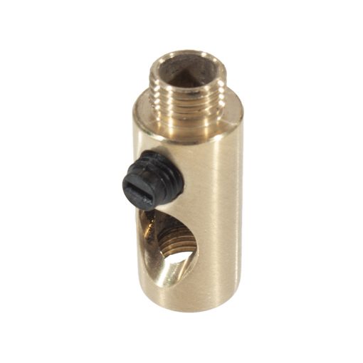 Satin Gold Side Entry Cord Grip For Side Wiring of a Lampholder 5417377