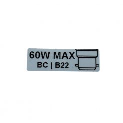 60W Max Wattage With BC Image Sticker Single 5398746