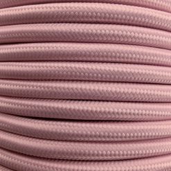 Pastel Pink 3 Core Round Fabric Cable 6411769