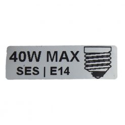 40W Max Wattage With SES Image Sticker Single 6611220