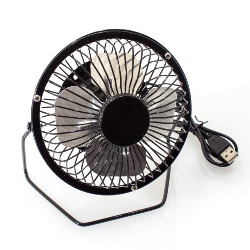 4" USB Fan Metal Black Finish 4887426 | Lampspares.co.uk