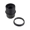 ES | E27 | Edison Screw Half Threaded Lampholder Black With Push Wire Terminals 5252459